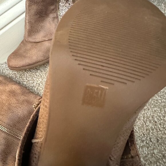 Not Rated Foldover Boots Brown & Lace - Picture 7 of 8